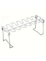 Chicken Leg Rack for Grill with Drip Tray- 14 Slots Chicken Wing Rack- Premium Stainless Steel Chicken Drumstick Rack for Smoker. 