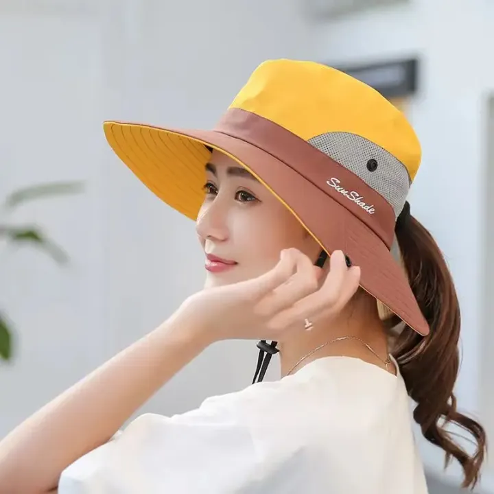 Women'S%20Summer%20Sun%20Hat%20with%20Large%20Brim%20Breathable%20and%20Foldable%20Sun%20Protection%20Fisherman'S%20Hat%20Beach%20Hat%20Outdoor%20Fishing%20Hat%20-%20Image%206