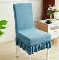 Dining Chair Cover With Frills Set of 2. 