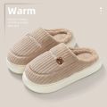 New Cotton Slippers For Women's Winter Indoor Home Fur Slippers With Thick Sole And Anti Slip Winter Style For Home Use(MTX2314). 