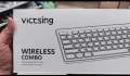 Wireless Keyboard Wireless Mouse Combo Victsing Bundling PC176B wireless keyboard and mouse compact size silent click, 2.4GHz USB original (brand stock) new box pack (black) Plug & play. 