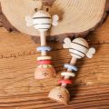 Wooden Cartoon Bee  Ringing Toy Musical Instruments Montessori Music 0 12 Months Toys Kids Early Educational Wooden Instruments. 
