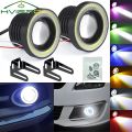 2X Car COB Auto DRL Led 12V HeadLamps Angel Eyes Fog Waterproof Headlights DRL Daytime Running DayLight Turn Signal Trunk Led.