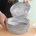 20pcs 3cm Diameter Air Fryer Tin Foil Tray Oil Absorbent Paper Oven Baking Aluminum Foil Bowl Oil Proof Grill Seafood Tools. 