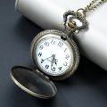 Retro Punk Pirate Captain Double Knife Quartz Pocket Watch with Necklace Chain Pendant Bracelet Gift for Male Men Vintage Clock. 