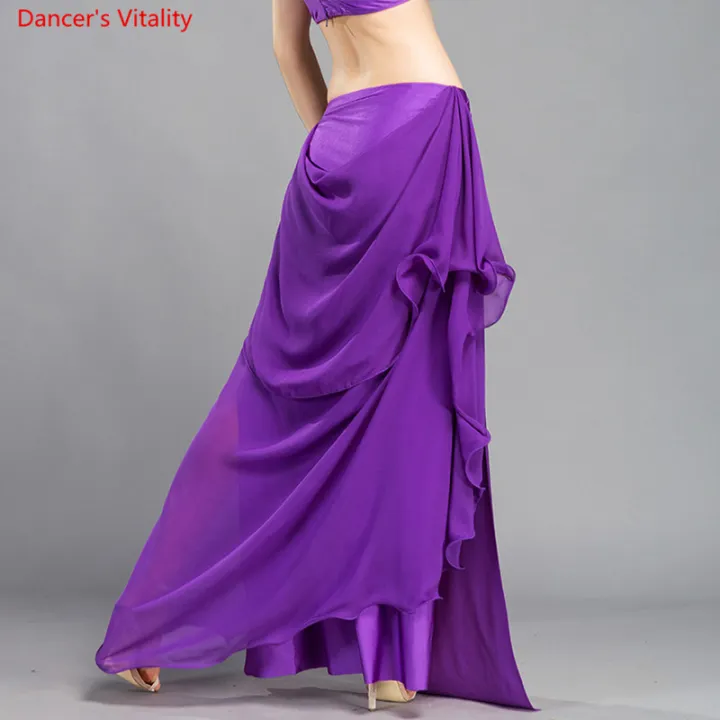 Wholesale%20Skirt%20Chiffon%20%20Dress%20For%20Women%20India%20Practice%20Skirt%20Free%20Shipping%206%20Colors%20High%20Spilt%20Clothes%20-%20Image%206