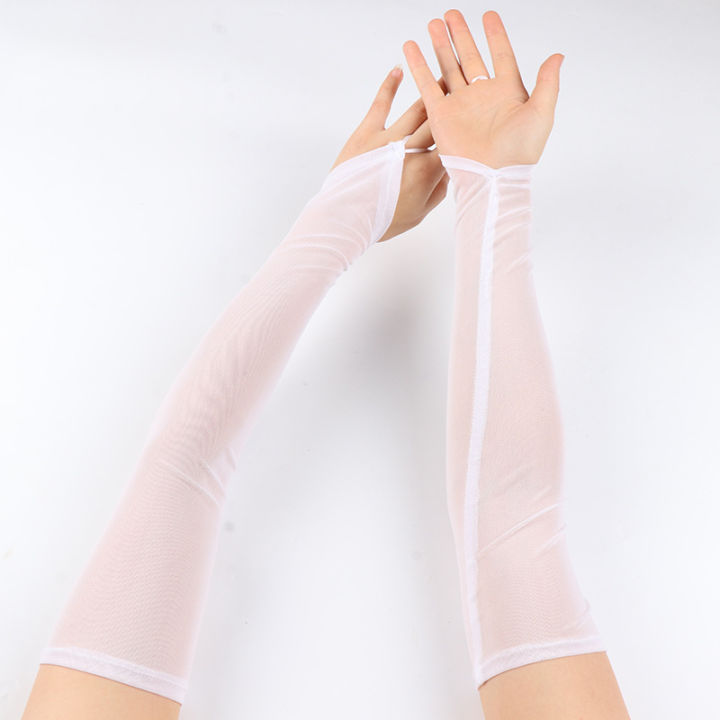 50cm%20Women%20Black%20White%20Transparent%20Mesh%20Breathable%20Elasticity%20Hook%20Finger%20Long%20Gloves%20%20Party%20Etiquette%20Fingerless%20Gloves%20-%20Image%204