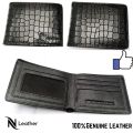 Model - N-01 Pure Leather Crocodile Design Stylish Wallet For Men - Elevate Style With Model N-01 - Wallet Featuring A Stylish Crocodile Design.