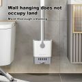 Toilet Brush Set With Holder, Wall Mounted Long Handle Toilet Brush Flexible Toilet Brush Bathroom Brush Cleaning Tools. 