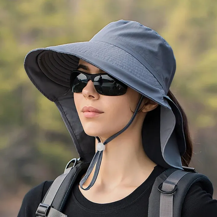 Sun%20Hat%20Wide%20Brim%20Shawl%20Ponytail%20Bucket%20Hat%20For%20Women%20Packable%20Extra%20Large%20Outdoor%20Fishing%20Hiking%20UV%20Protection%20Bonnet%201PC%20-%20Image%206