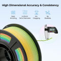PLA Filament 1.75mm, Multicolor 3D Printer Filament, Color Gradient Change PLA, Fit Most FDM Printers, 250g (0.55lbs).
