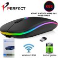 RGB WIRELESS MOUSE RECHARGEABLE 2.4GHZ + Bluetooth WITH ADJUSTABLE DPI. 