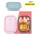 Borosilicate Glass Lunch Box Food Containers Microwave Safe Glass Storage. 