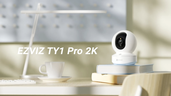 Ezviz by Hikvision TY1 Pro 3MP 2K Wireless WI-Fi IP Camera Indoor Pan/Tilt Security CCTV Camera | Human Shape Detection | Loud Noise Detection | Color Night Vision|Two-Way Calling with Touch Button| Auto-Tracking |Patrol Mode| Supports Up to 512GB Storage