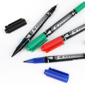 12PCS GXin G-107A double head twin tip permanent marker CD/DVD oil-based smooth writing permanent marker pen - Black. 