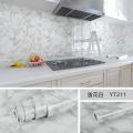 Marble Waterproof Wallpaper for Kitchen Cabinets Bathroom Modern Decor Renovation Self Adhesive Film DIY Oil-proof Wall Stickers. 