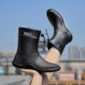 1 Pair of Men's Short Rain Boots, Outdoor Waterproof Shoes for Commuting, Women's Low-Top Lightweight Non-Slip Water Boots, Beach Rain Boots.