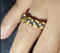 Gold Plated Stainless steel Crown Chain Ring For Men /Women-Rolex Style Girls Ring Silver Golden Rolex Jubilee Chain Ring For Men And Women. 