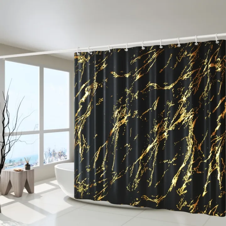 1%20Piece%20of%20Gilded%20&%20Silver-Plated%20Craft%20Shower%20Curtain,%20110g%20Thickened%20Polyester%20Fabric,%20Home%20Decoration%20Curtain,%20Bathroom%20Curta%20-%20Image%205