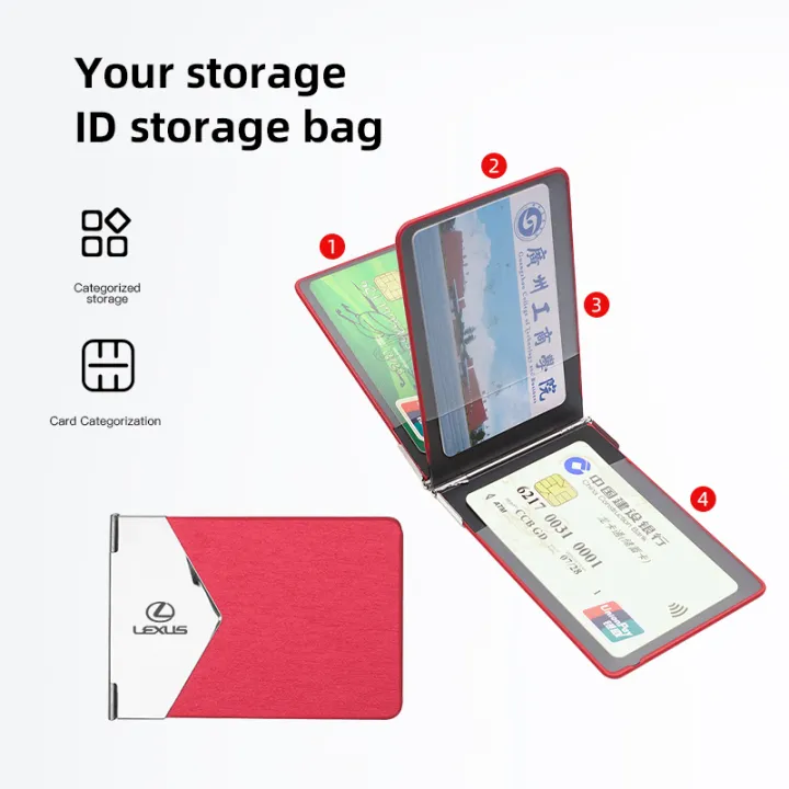 Lex Driver Card Car Driver License Card Holder Aluminum Thin ID Credit Case For Lexus ...