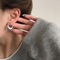 925 Sterling Silver Hot Sale Korean Geometric Hoop Earrings Simple Temperament Exquisite Hot Semale  Jewelry . 