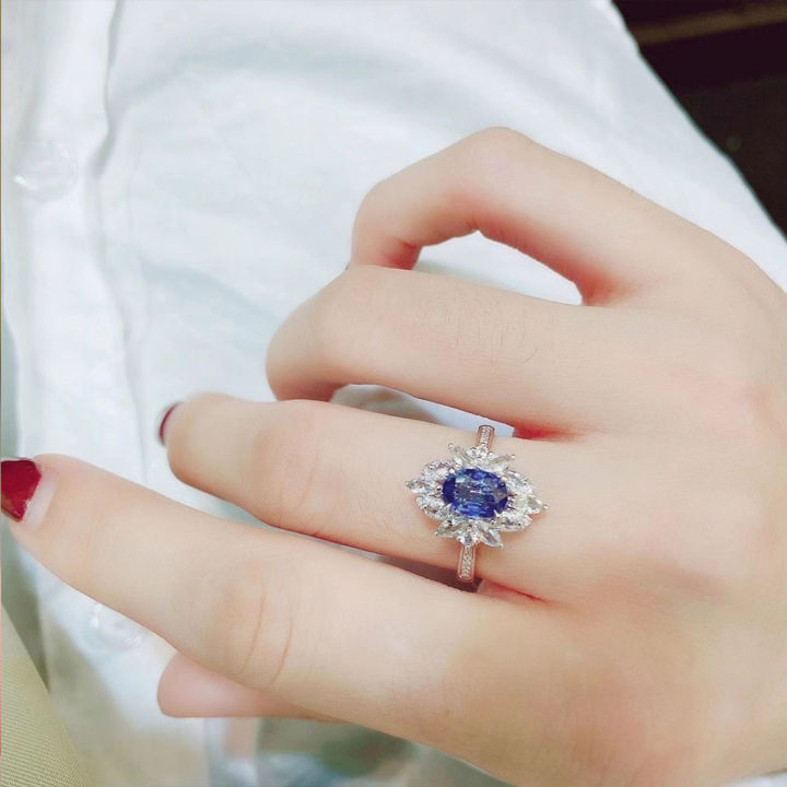 Huitan%20Luxury%20Oval%20Blue%20Cubic%20Zirconia%20Female%20Ring%20for%20Wedding%20Engagement%20Ceremony%20Party%20New%20Fashion%20Design%20Women's%20Ring%20Jewelry%20-%20Image%204