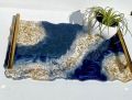 Resin try | Decorative resin try  for side table / dinning table | serveng resin try | must have kitchen or dinning table | easy to clean. 