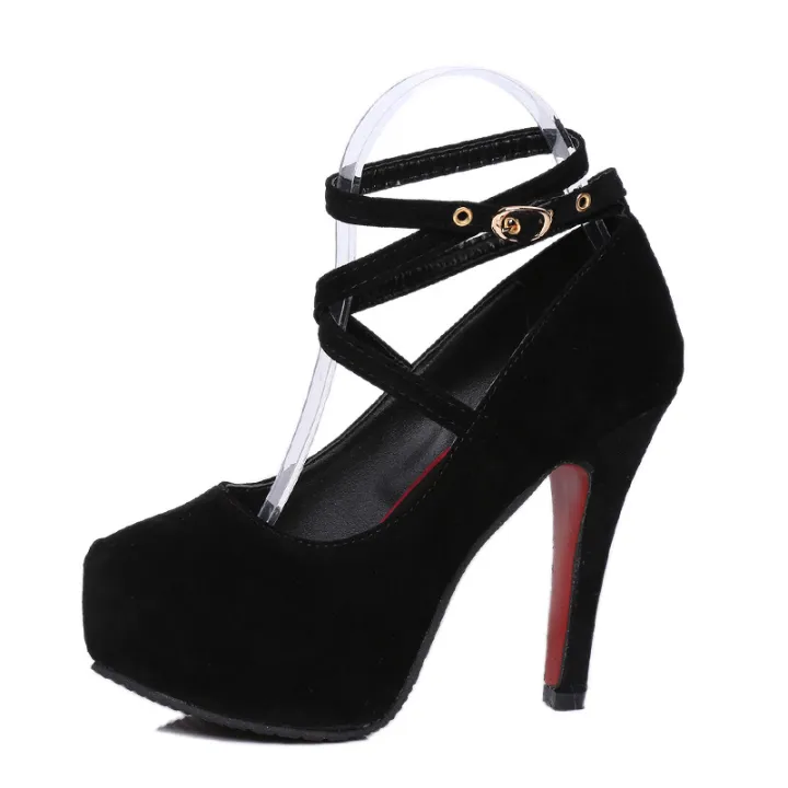 2024%20Summer%20Outdoor%20Dress%20Ankle%20Strap%20Bukle%20Strap%20Women's%20Pumps%20Round%20Toe%20Thin%20Heel%20Shoes%20for%20Women%20High%20Heel%20Shallow%20Shoes%20-%20Image%206