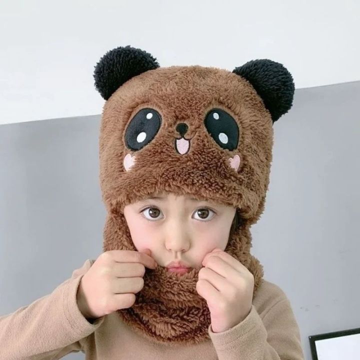Beanie%20Cap%20Neck%20Warmer%20Beanie%7C%20Wool%20Caps%20For%20Kids%20Winter%20Thicken%20Warm%20Kids%20Hat%20Scarf%20All-in-one%20Fleece%20Boys%20Girls%20Cap%20Beanie%20Cute%20Cartoon%20Panda%20Toddler%20Children%20Hat%20Bonnet%20-%20Image%202