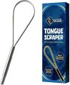 Tongue Cleaner Scraper for Oral Health Natural Silver Rustproof Use After Toothbrush for Fresh Breath Stainless Steel. 
