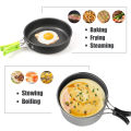 WESTTUNE Camping Cookware Kit Aluminum Outdoor Portable Cooking Set Pot Pan Kettle for Camping Tableware Hiking Picnic 3pcs.