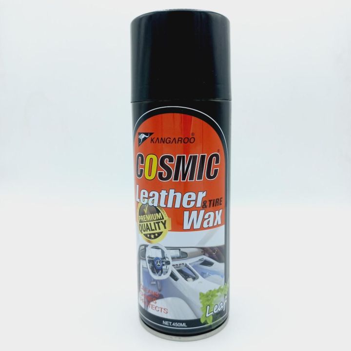 COSMIC LEATHER & TYRE WAX SPRAY 450 ML- LEAF FLAVOR