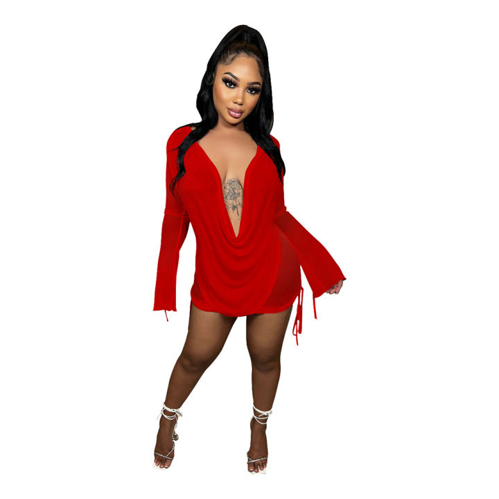 Y2k%20Style%20Backless%20Deep%20V%20Mini%20Dress%20Summer%20Dress%20Lace%20Dress%20%20Birthday%20Party%20Mini%20Dress%20For%20Woman%202023%20Long%20Sleeve%20Two%20Piece%20-%20Image%207