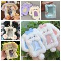 Cute Cartoon Rabbit/Dog/Cat Plush Photocard Case Photo Card Holder Portable INS Card Case Students Idol Photos Protective Cover. 