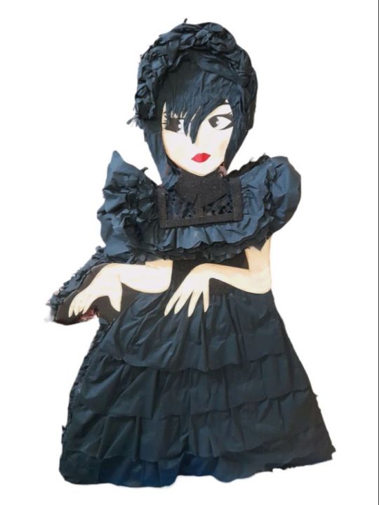 wednesday theme character empty pinata for kids birthday party (3feet length 5 inches depth)