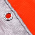 water proof tarpal double coated,high quality 100% water proof pvc tarp double coated orange/silver for shelters and outdoor useage with free 10 meter strong cotton rope  for tie the tarp. 
