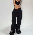 Casual Solid Sweatpants For Women High Waist Lace Up Loose Joggers Pant Classic Baggy Streetwear Female Sport Dance Trouser Y2K. 