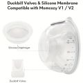4 Duckbill Valves and 2 Silicone Diaphragms for Momcozy V1/V2 Wearable Breast Pump Replacement Parts, Breast Pump Seals. 