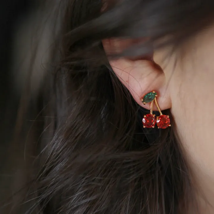 2024%20Red%20Zircon%20Cherry%20Leaf%20Stud%20Earrings%20Women%20Piercing%20Jewelry%20For%20Fashion%20Crystal%20Dangle%20Party%20Prom%20Birthday%20Wedding%20%20-%20Image%202