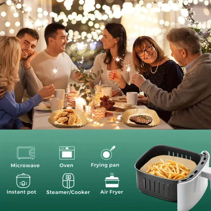 25/50/100pcs%20Oil-Proof%20Non-Stick%20Disposable%20Square%20Papers%20for%20Frying%20Baking%20Cooking,%20Versatile%20Air%20Fryer%20Parchment%20Paper%20Liners%20-%20Image%202