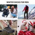 5 Pairs Merino Wool Mid-Calf Socks for Men And Women Winter Thermal Thickened Lined Outdoor Sports Towel Sock For Hiking Camping. 