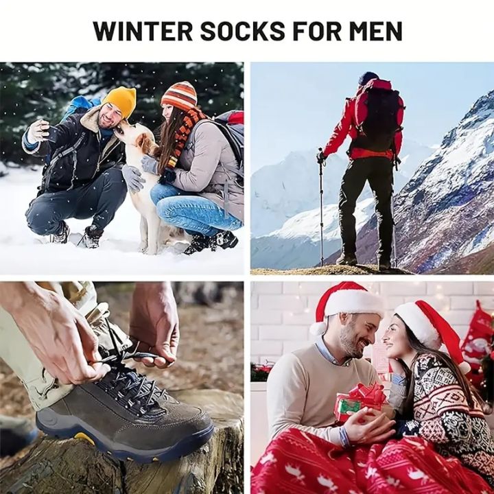 5%20Pairs%20Merino%20Wool%20Mid-Calf%20Socks%20for%20Men%20And%20Women%20Winter%20Thermal%20Thickened%20Lined%20Outdoor%20Sports%20Towel%20Sock%20For%20Hiking%20Camping%20-%20Image%206