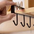 HOT DEAL NO1.Hooks Hooks Storage Hooks Shelf Wardrobe Cabinet Metal Under Shelves Mug Cup Hanger Bathroom Kitchen Hanging Rack Hooks (Color : Black)

only 249. 