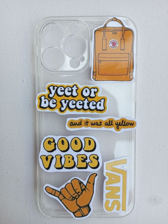 yellow theme sticker for phone case aesthetic phone case customize your own stickers