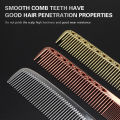 4Pcs Barber Hair Comb Set Metal Space Aluminum Hairdressing Brush Professional Barbershop Home Anti Static Styling Comb Kit Tool. 