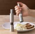 Salt & Pepper Mill Grinder | Stainless Steel Original Pump| One Hand Operation Grind Herb or Spice Cooking Gadgets. 