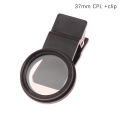 Universal With Clip Portable Professional Phone Polarizer Wide Angle Lens 37/52MM CPL Filter Circular Camera Black Accessories. 