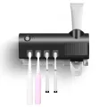Toothbrush and Towel Disinfection Two in One Shelf Wall Mounted Intelligent Light Filled Ultraviolet Sterilization Sterilizer. 