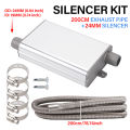 200/300 cm Car Air Diesel Heater Stainless Steel Exhaust Pipe 24mm Muffler Kit Suitable for Weibost Eberspach Exhaust Pipe.