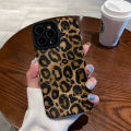Fashion Gold Leopard Silicone Leather Case For iPhone 13 12 11 14 Plus 15 Pro Max Mini 7 8 SE XR XS X Soft Shockproof Full Cover. 